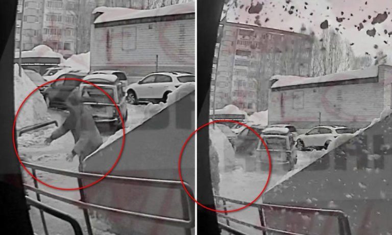 В Казани женщина спасла ребёнка от падающей с крыши снежной глыбы